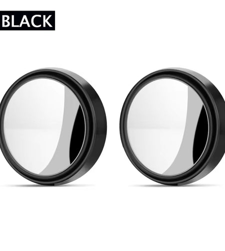 2Pcs 360 Degree Adjustable Blind Spot Mirror Car Auxiliary Rearview Convex Mirror round Frame Wide Angle Mirrors for Car Reverse